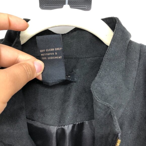 Anne Carson Black Full Zip Faux Suede Jacket size XL - Picture 8 of 14